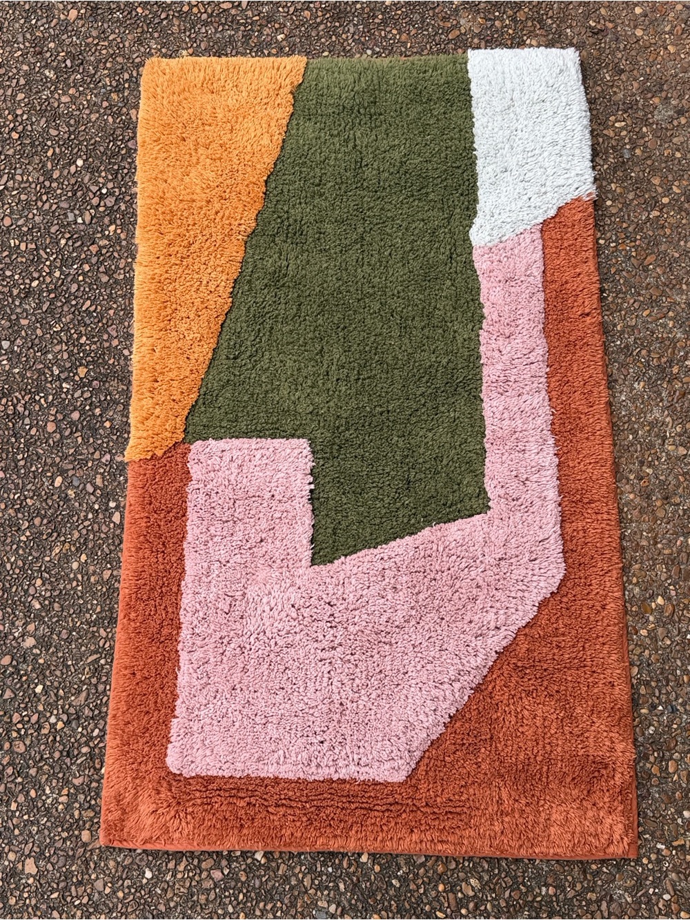 West Elm Angled Modern Bath Mat - Colorful Abstract Area Rug